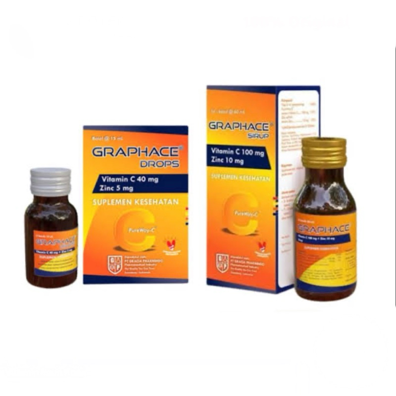 GRAPHACE DROP 15 ML / GRAPHACE SIRUP 60 ML - Suplemen Vitamin C dan Zinc untuk Bayi & Anak