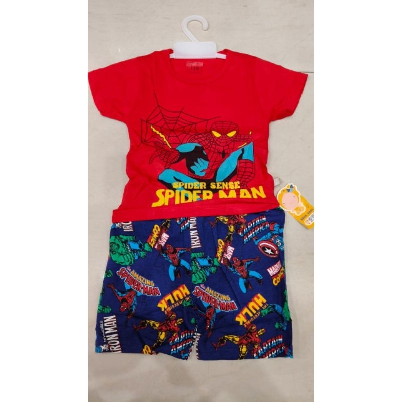 LINK GROSIR 27 x 3 pc Setelan 1-3 th Piyama Hp Anak Laki Cowok Organik