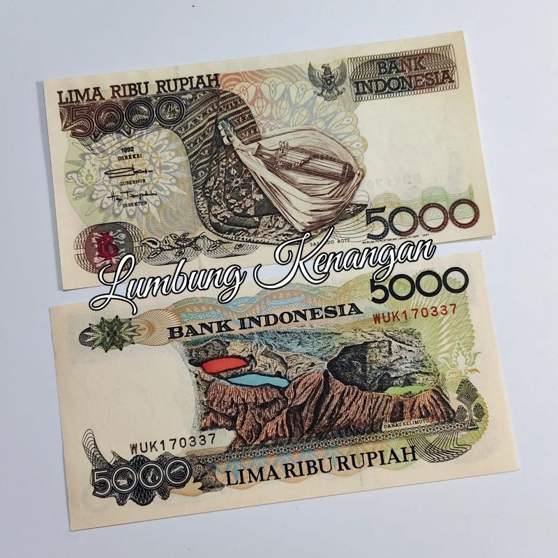 uang kuno 5000 Rupiah sasando 1992