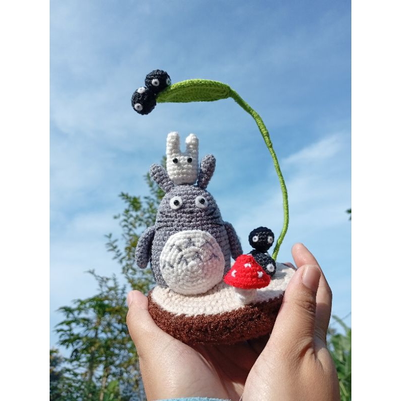 pajangan totoro, amigurumi, totoro