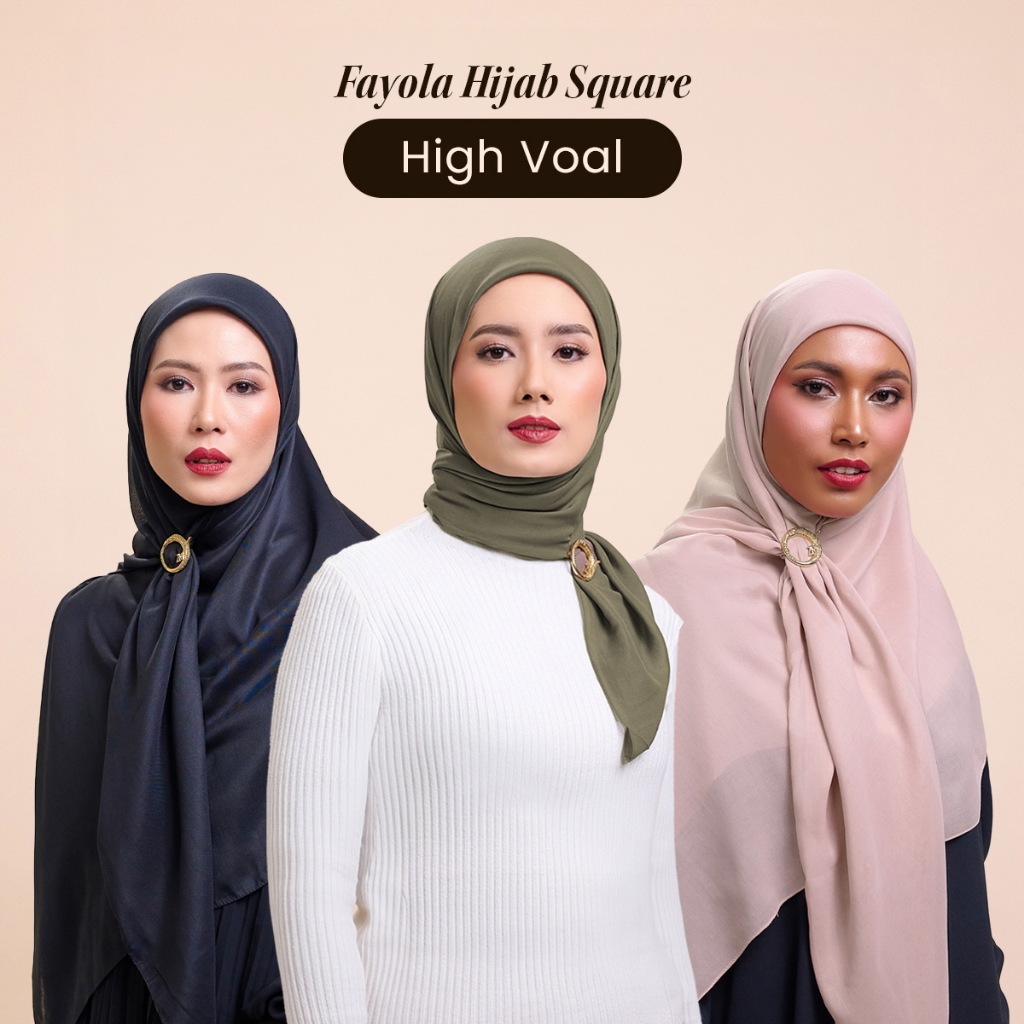 ZM Zaskia Mecca - Fayola Hi-Voal Casual Hijab Wangi - Segi Empat Premium