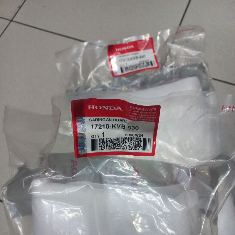 17210KVB930 – ELEMENT COMP A/C, SARINGAN UDARA, FILTER UDARA VARIO KARBU, VARIO 110 TECHNO ORI AHM