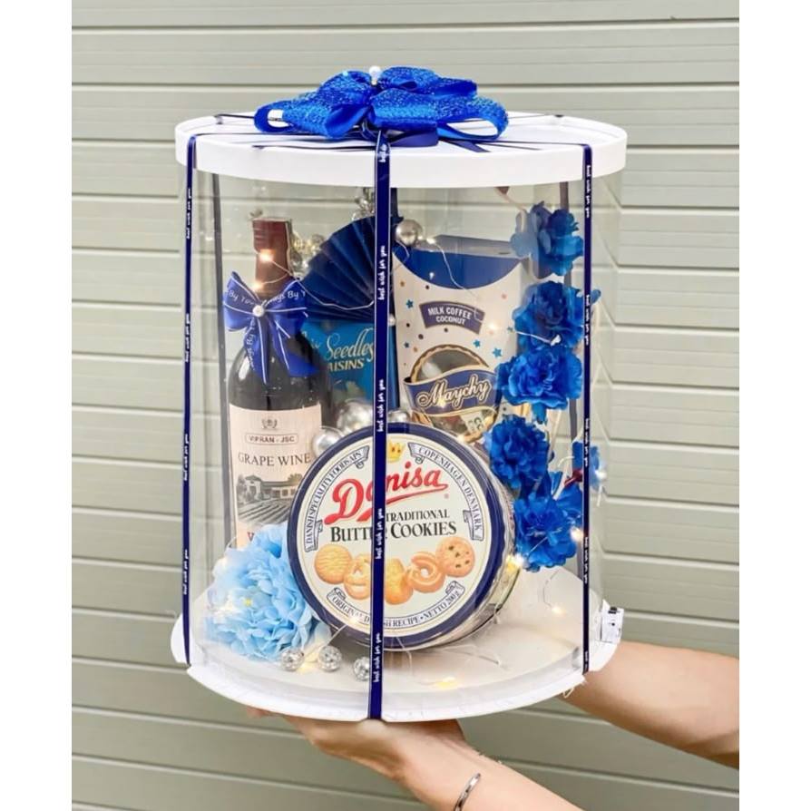 

CB2545E Cake Box D25xT45 cm Kotak Kue Bulat Mika Tinggi Ekonomis Pesta Ulang Tahun Nyonya Lie