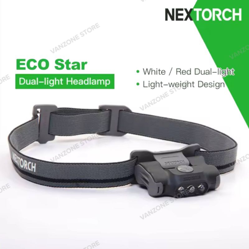 NEXTORCH ECO STAR Headlamp Camping Senter Kepala LED Nichia 48 Lumens Outdoor Camping Hiking