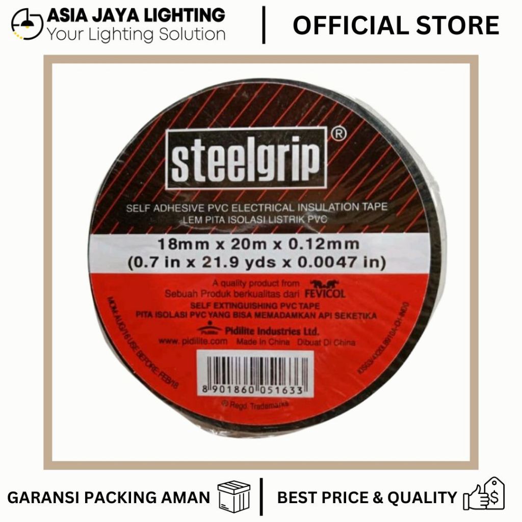 ISOLASI LISTRIK / LAKBAN ISOLASI / SLASIBAN KABEL / LAKBAN KABEL / ISOLASI KABEL / ISOLASI TEBAL HIT