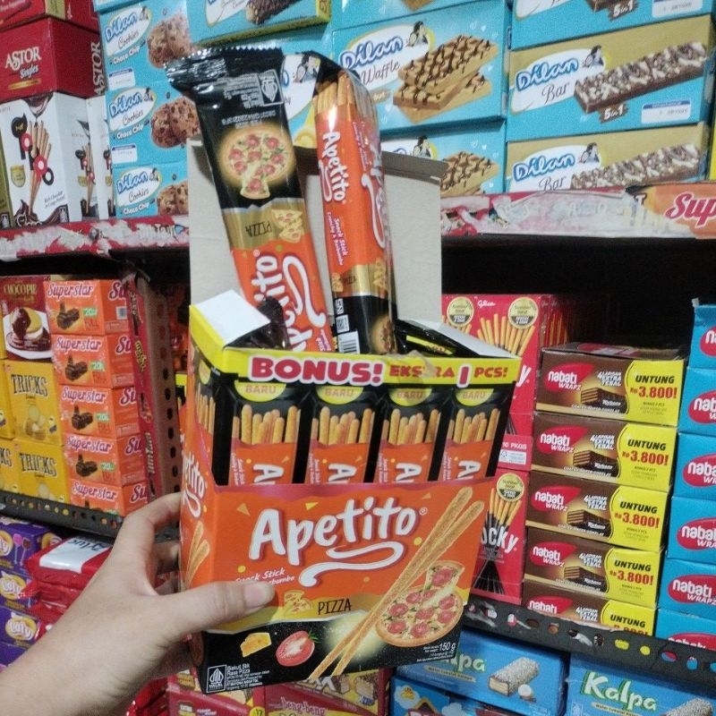 

Apetito Snack Stick Chunchy Berbumbu isi 10 pcs