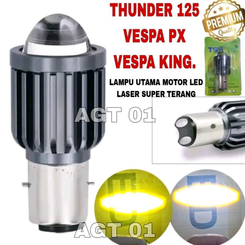 LAMPU UTAMA MOTOR THUNDER 125 LED LASER/ LAMPU UTAMA VESPA PX LED LASER /LAMPU UTAMA MOTOR VESPA KIN