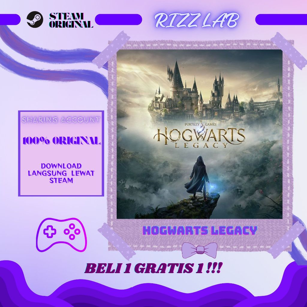 Hogwart Legacy Steam Sharing PC original Steam guard