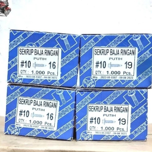Baut Baja Ringan 10X16 MOON LION BOX/Baut Baja Ringan 10X16 ktk @ 1000pcs