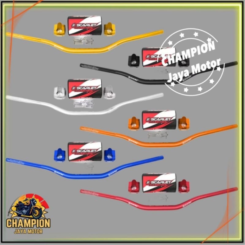 Stang Farbar Low Scarlet Racing KLX 150 Dtracker 150 CRF 150 WR155 Trail Tebal 5.8MM Plus Busa Kotak