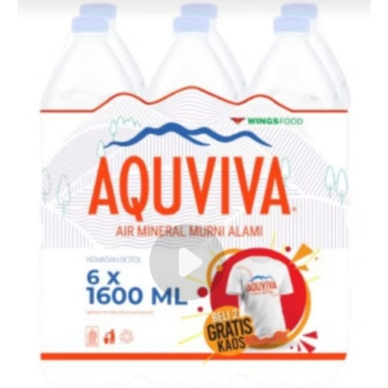 

Botol Air Mineral / Botol Air Minum / Air Kemasan AQUAVIVA 1600ml 1dus isi 6pcs