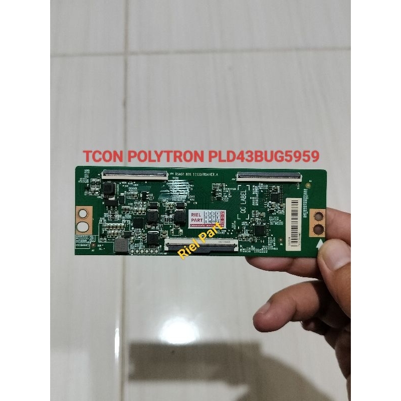 TCON - TICON - TIKON LOGIC BOARD RSAG7.820.11133/ROH VER.A TV LED POLYTRON PLD43BUG5959 - PLD 43BUG5