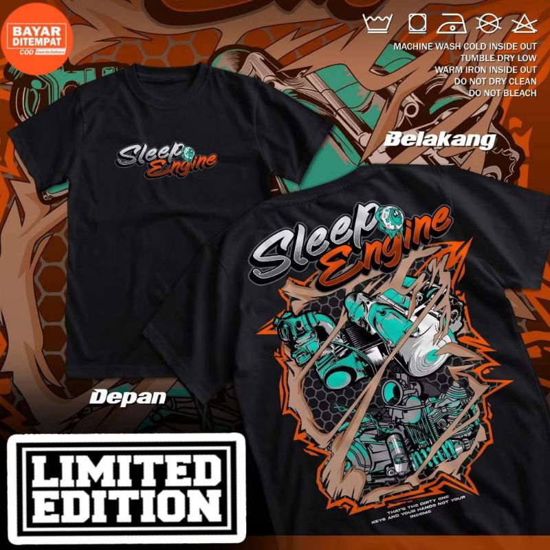 Kaos Racing Sleep Engine // Baju Distro Motor Drag Balap Herex Mesin knalpot shock Jupiter Z