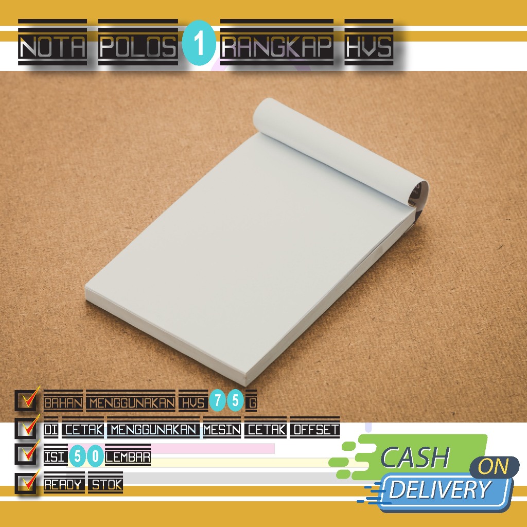 

NOTA KOSONGAN HVS / note memo/ catatan 1/4 FOLIO