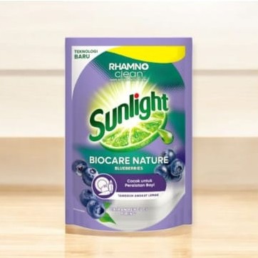 Sunlight Rhamno Clean Sunlight BioCare Nature Blueberries - Cairan Sabun Cuci Piring 90ml