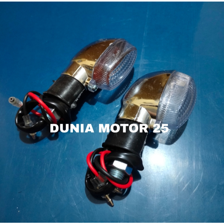 2 PCS Lampu Sen/Sein Termurah Model Old Vixion CHROME/Lampu Sen Vixion Old/Lampu Sen