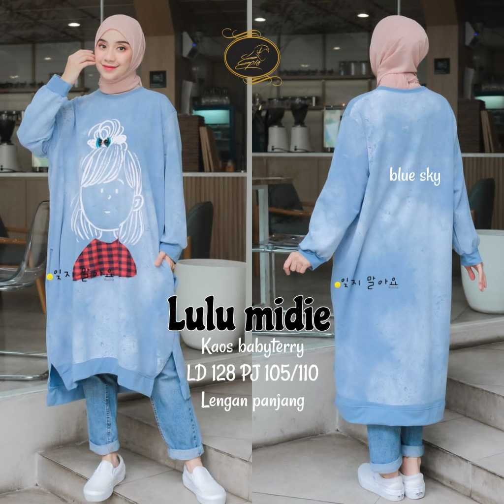 MIDI DRESS WANITA LENGAN PANJANG JUMBO SIZE XXXL PAKAIAN WANITA BAJU DRESS MOTIF TERBARU