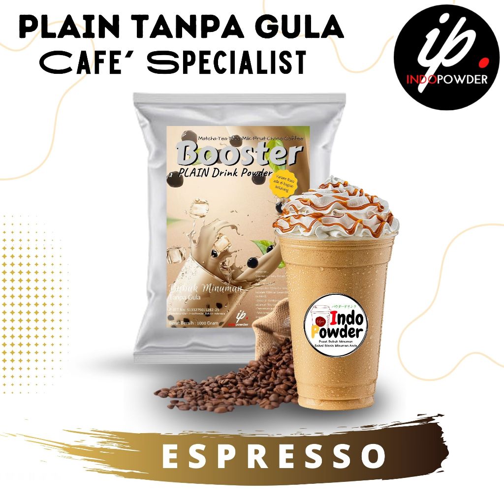 

IP Bogor - Bubuk Minuman Plain Tanpa Gula Rasa ESPRESSO 1Kg Untuk Cafe, Waralaba dan Resto