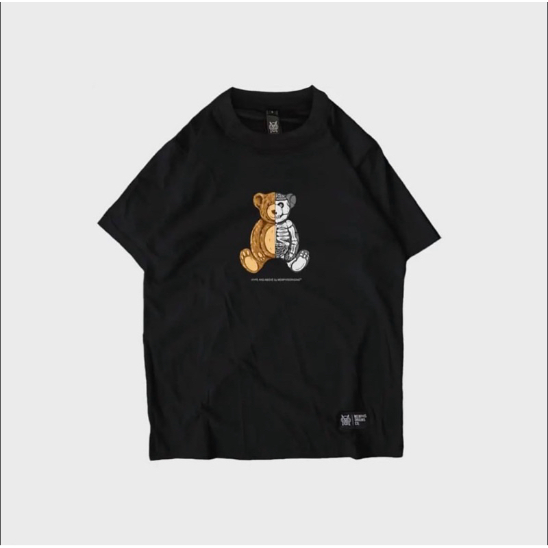 T-shirt SkinnedBear BW (black) Memphis Origins