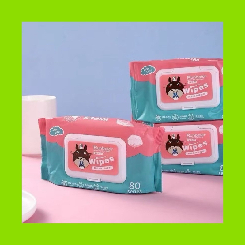 Baby Wet Wipes / Tisu Basah Bayi isi 80s Non Alkohol Aman Untuk Bayi