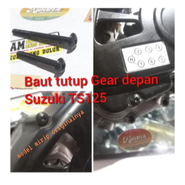 baut tutup gear depan Suzuki TS125 baut plastik tutup gear depan Suzuki Ts125