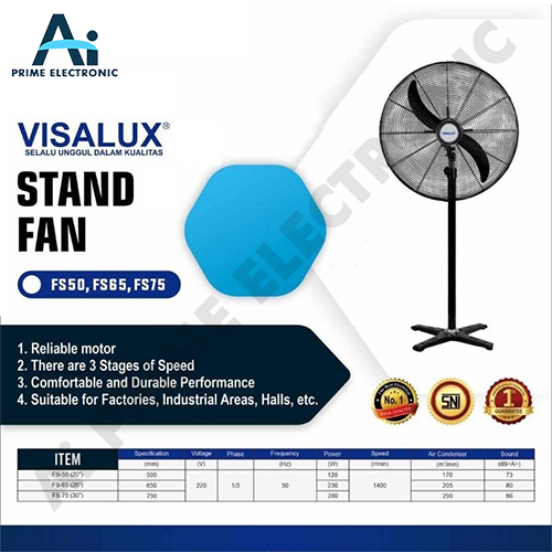 VISALUX FS 50 Kipas Angin Visalux Stand Fan Industrial Kipas Angin Berdiri 20 Inch
