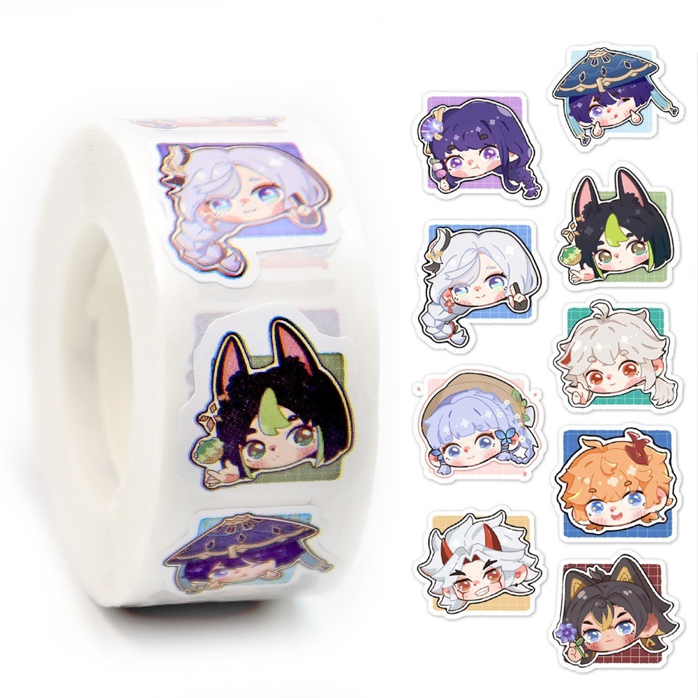 

Mainan Sticker Roll 500 Pcs Stiker Edisi Karakter GENSHIN IMPACT 2.5cm Gambar Tempel