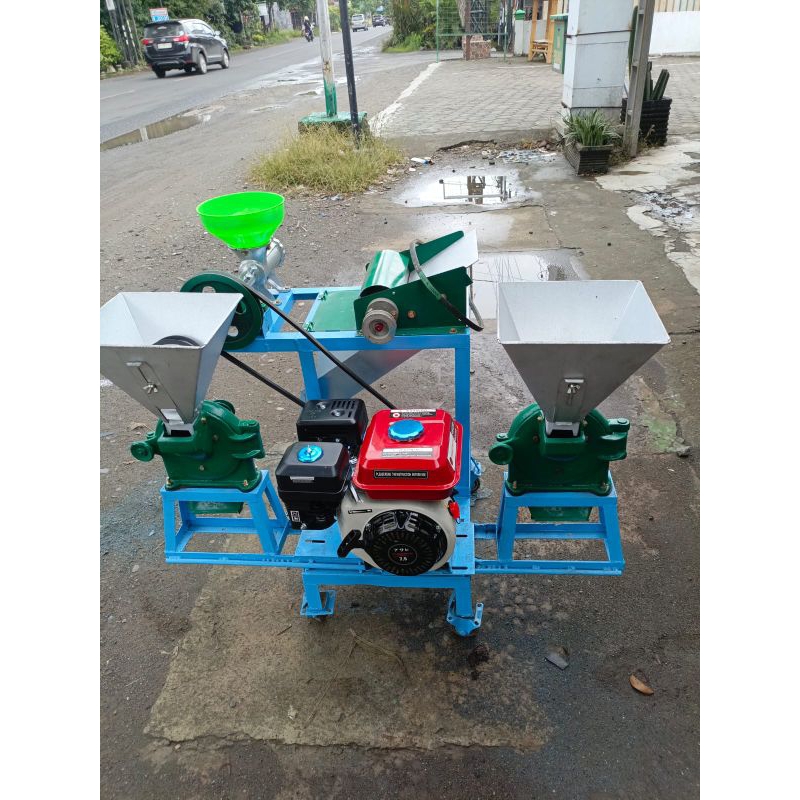 Selep komplit kopi tepung kelapa dan daging mesin penggeraknya baru