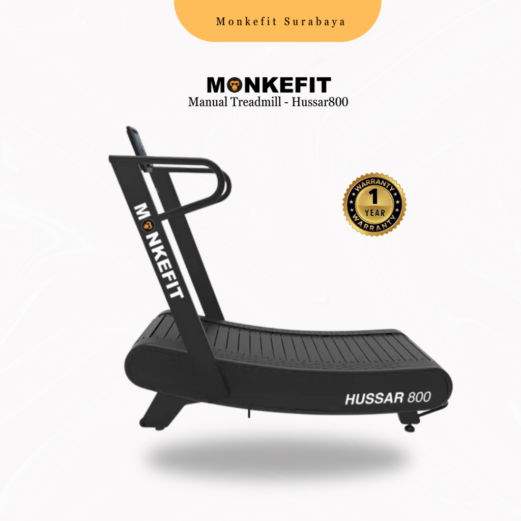 Monkefit HUSSAR800 Curve Treadmill - Treadmill Manual - tanpa listrik