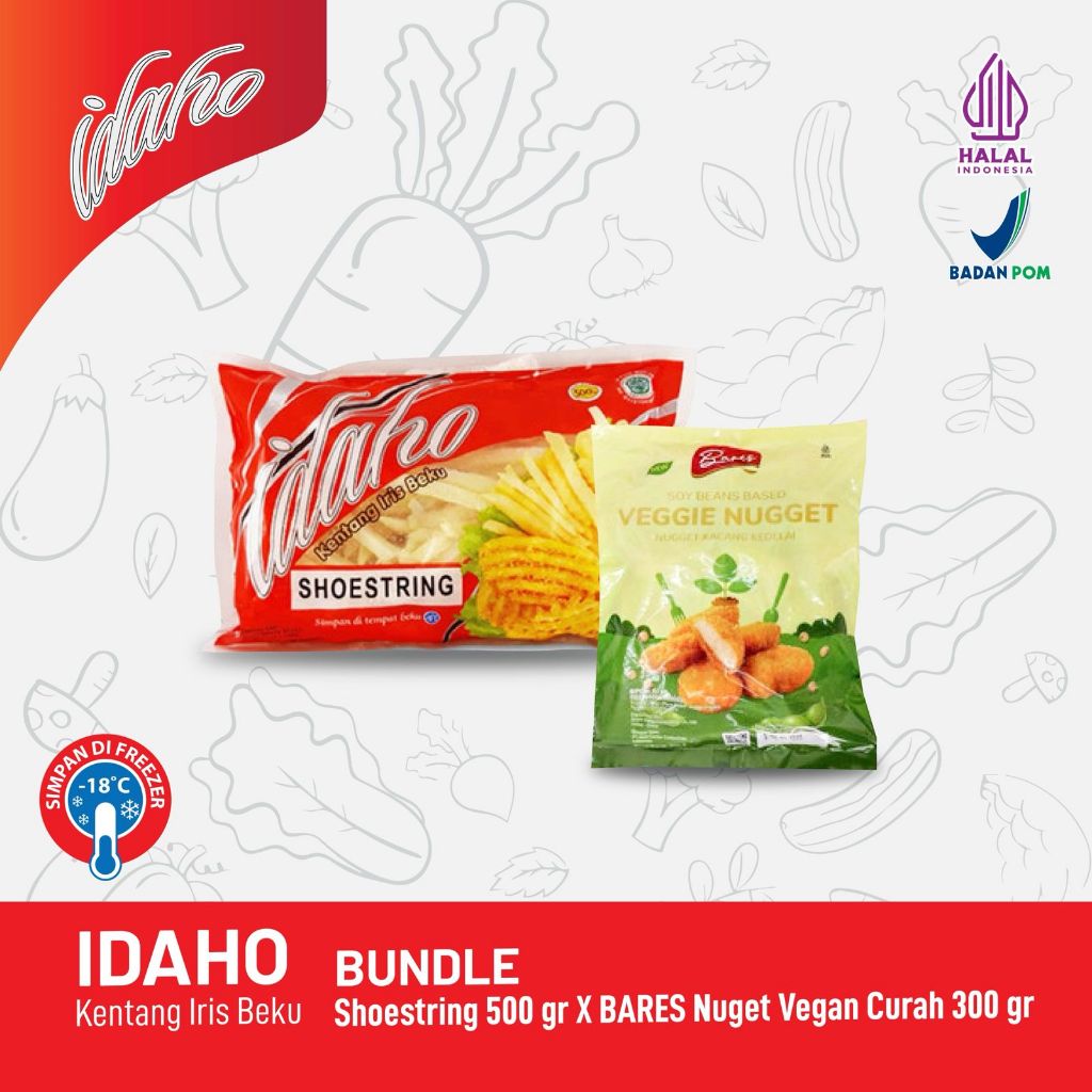 

[BUNDLE] IDAHO Shoestring 500 Gr x BARES Nuget Vegan Curan 300 Gr