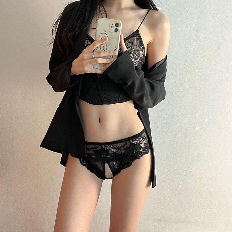 Women's Underwear Sexy Open Crotch Transparent Lace 8948