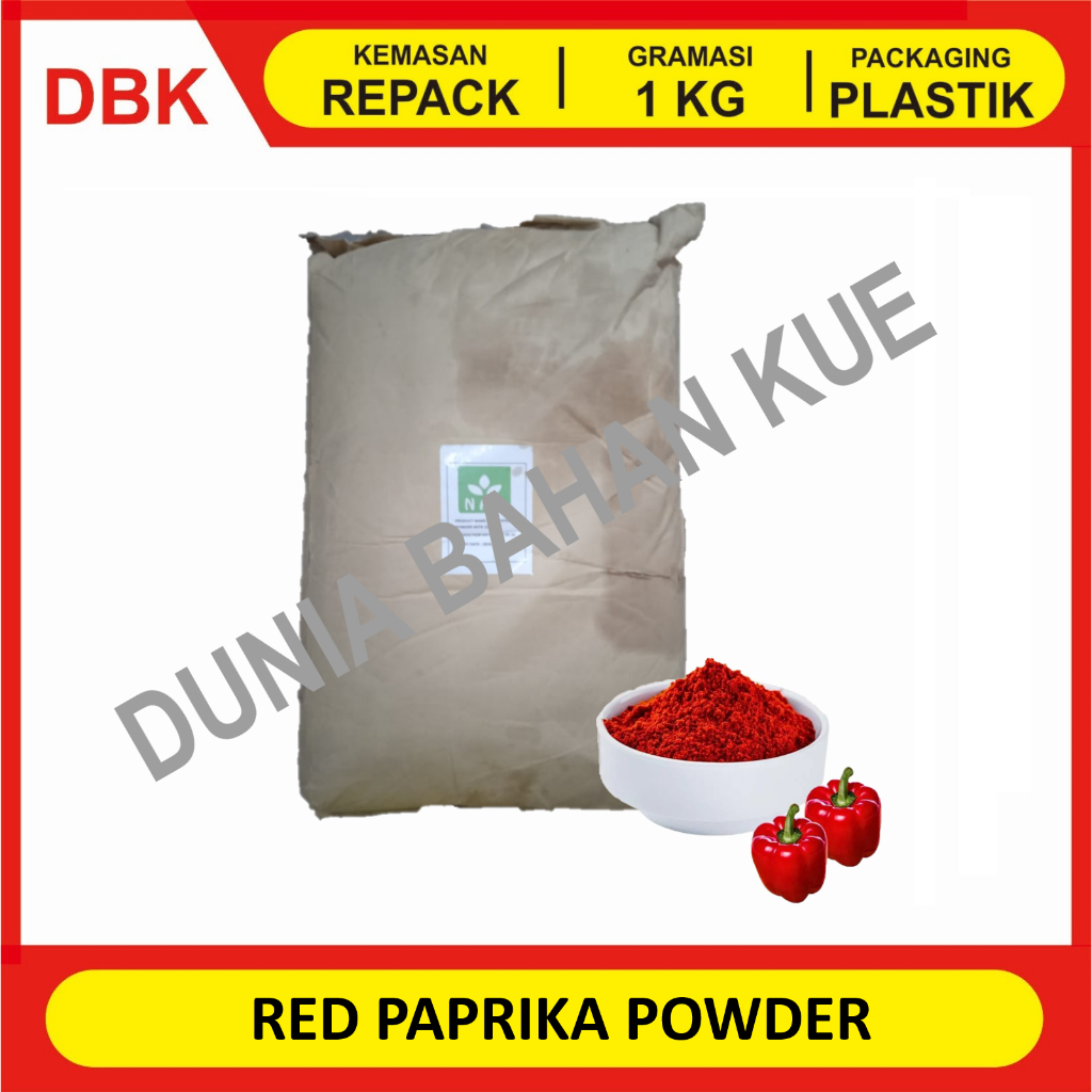 

RED PAPRIKA POWDER - REPACK 1 KG / BUBUK PAPRIKA MERAH / PAPRIKA BUBUK MURNI