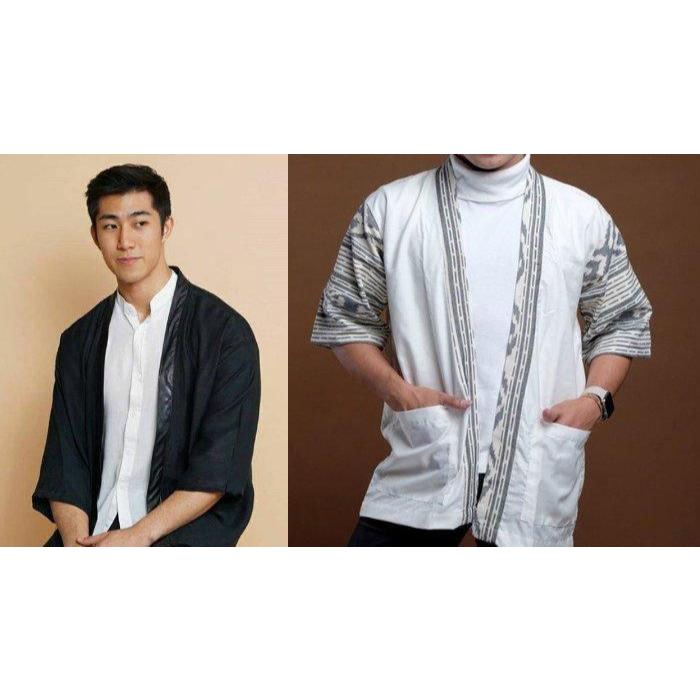 OUTER KIMONO KARDIGAN KEMEJA KOKO BAJU MUSLIM PAKAIAN PRIA ATASAN