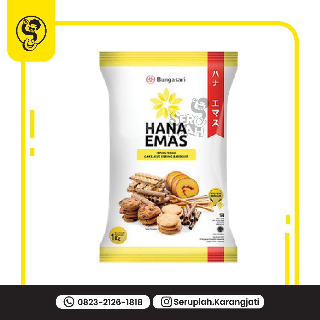 

Tepung Terigu Hana Emas 500 Gr (Repack)