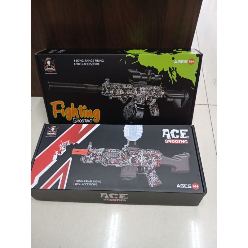 Mainan anak Electric GUN With bubble Gell - mainan anak Gun nyala