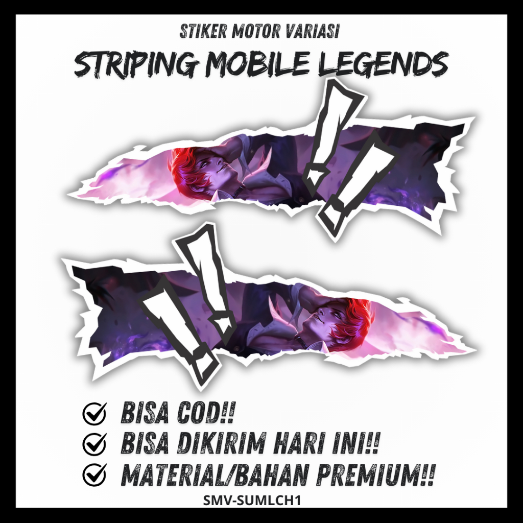 Stiker Striping Chou Iori Yagami Sticker Hero Chou Mobile Legends Universal Kanan Kiri
