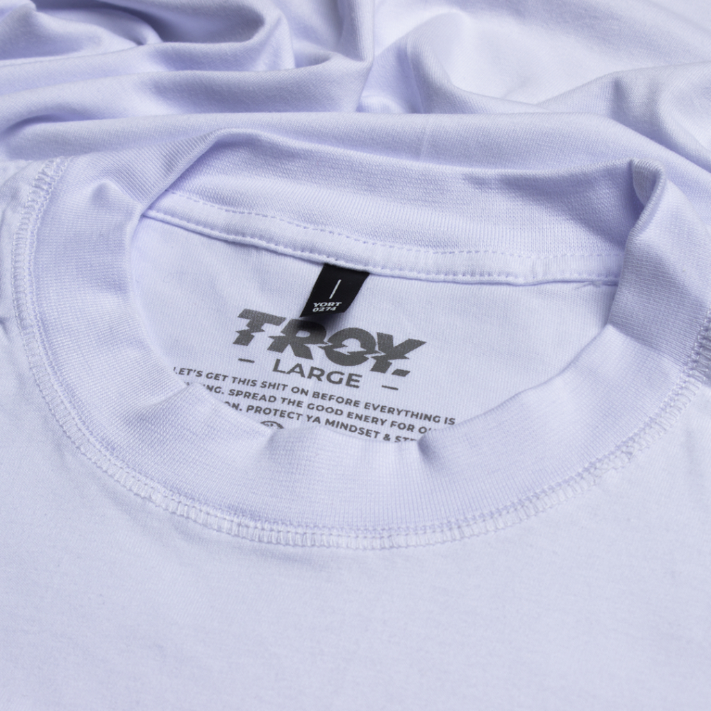 Troy Company Tshirt Boxy Oversize White Be Not One - Kaos Boxy Oversize Putih MB 3082