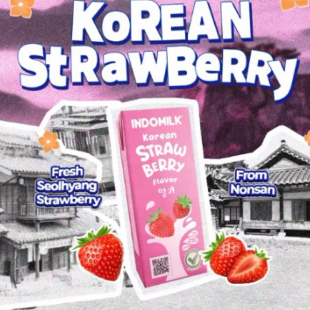 

Indomilk Korean Strawberry Milk susu stroberi 180ml