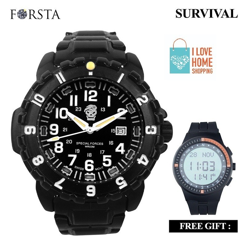 Forsta Survival Army BONUS Al Harameen Sport - Jam Tangan Multistrap