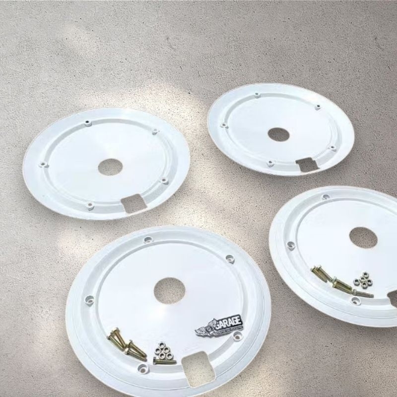 Wheeldop Metic Ring 14 UNIVERSAL ABS PUTIH set BAUD Wildop Ring 14 Semuab Metik Wheel dop Doop weldo