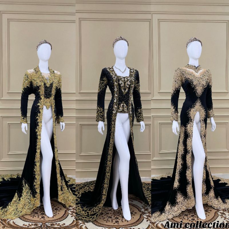 GAUN PENGANTIN BELUDRU KUTU BARU BEREKOR/BAJU PENGANTIN ADAT JAWA