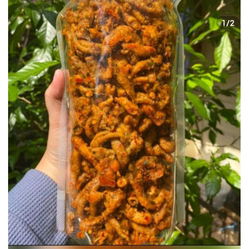 

usus pedas daun jeruk isi 100gram enak cemilan sehat