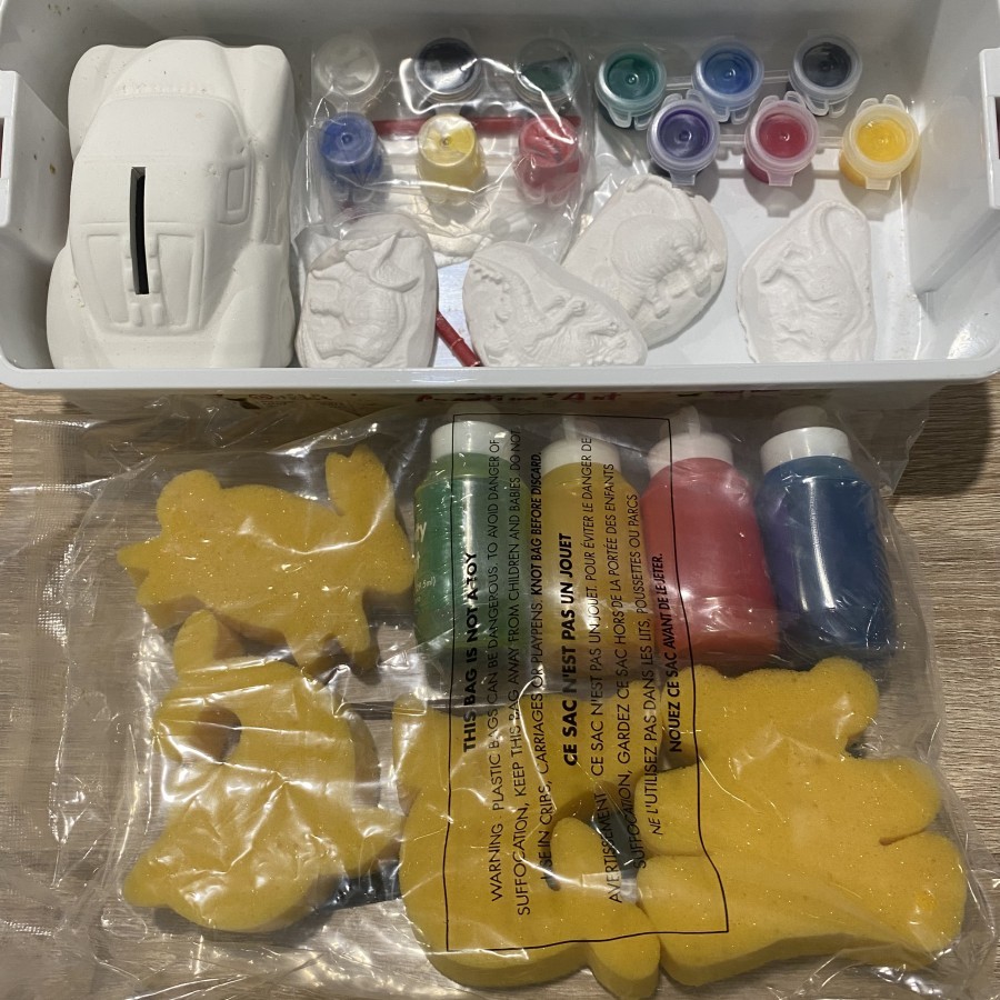 

Mewarnai gypsum 1paket / belajar melukis