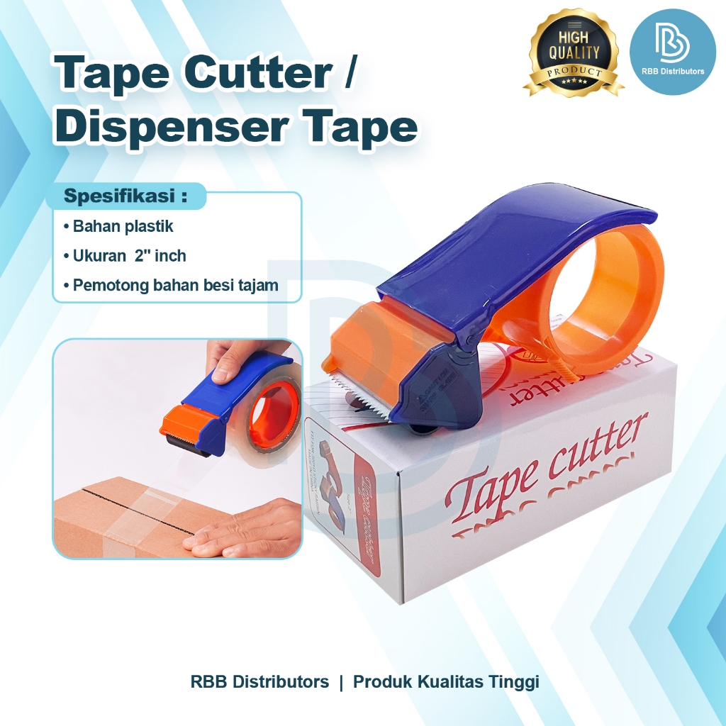

Dispenser Lakban / Cutter Tape Plastik Pemotong Selotip Lakban Cutter Packaging Plastik 2" inch