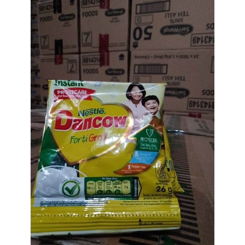 

susu Dancow instant putih renceng