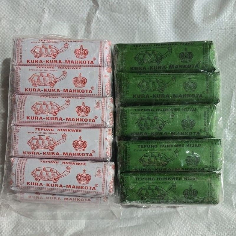

Tepung Hunkwee kura kura mahkota hongkue 1 slop isi 10 biji ( SLOP )