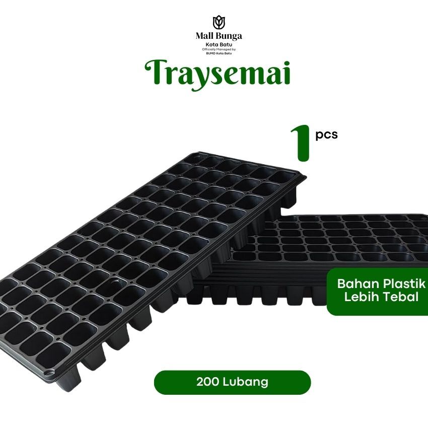 Tray Semai Pot Penyemaian Bibit Tanaman Plastik Lebih Tebal 200 Lubang