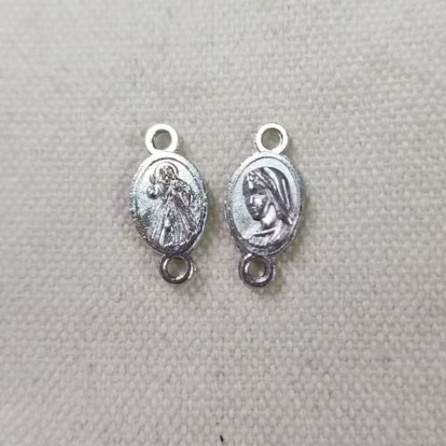 Sekat Bunda Maria Yesus Koronka Oval 1,5cm Bahan Gelang Rosario Charm