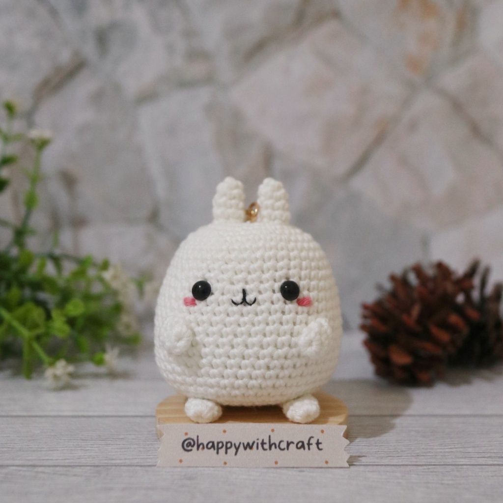 [READY STOCK] Gantungan Boneka Rajut / Amigurumi Chibi Molang