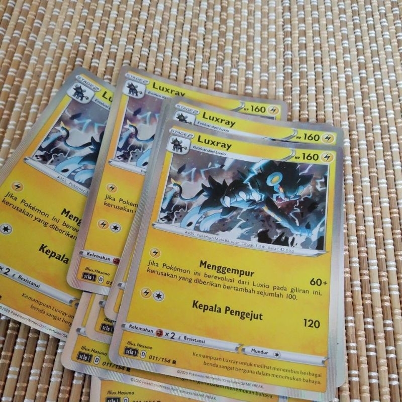 Kartu TCG Pokemon indonesia Holo Foil R Luxray